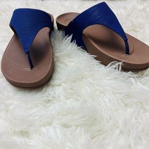 Fitflop blue and tan sandals